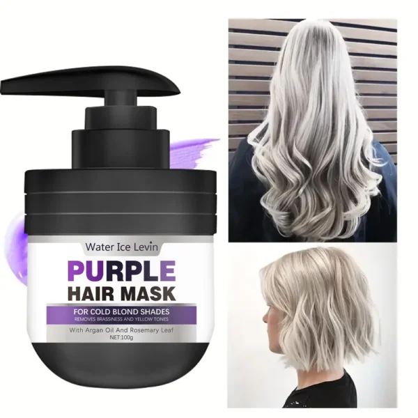 Purple Keratin Hair Mask Repairing For Hair Damaged Maltreated Moisturizing Nourishing Repairing Hair Mask Hair Care Conditioner - Image 5