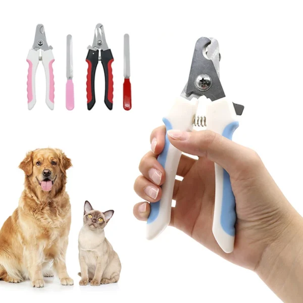 Pet straight handle stainless steel nail scissors dog and cat pet nail clipper cleaning tool pet nail clipper set - Image 7