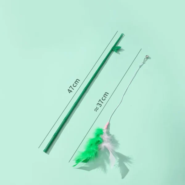 Cats Toys Feathers Wand Interactive Toy Kitten Toys with Super Suction Cup Detachable 2 PCS Feather Replacements Cat Accesorios - Image 3
