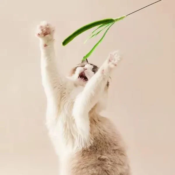 Cat toys, dog tail grass teasing cat pole feather pole wire cat toys, feather pole, flexible wire durable pet supplies - Image 7