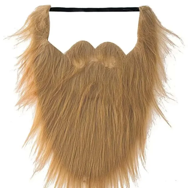 Halloween Fake Bushy Beard Funny Brown Facial Hair for Disguise Game Dance Party Role Play Cosplay - Image 2