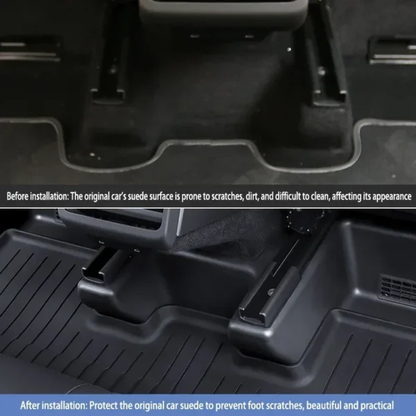 For Tesla Model Y Juniper 2025 2056 Under Seat Corner Guard Seat Slide Rail Protector Cover Anti-Kick Decor Flocking Accessories - Image 3