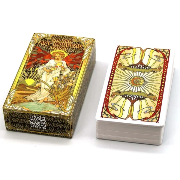78pcs/Set-golden Art Nouveau Tarot tarot card board game, Golden Art Unzipping card game - Image 6
