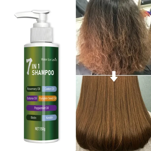 7-in-1 Shampoo, Rich Foam and Easy to Rinse, Remove Dandruff, Reduce Broken Hair, Long-Lasting Oil Control, Super Fluffy, Strong Hair Repair Split Ends, Thick and Soft - Image 4