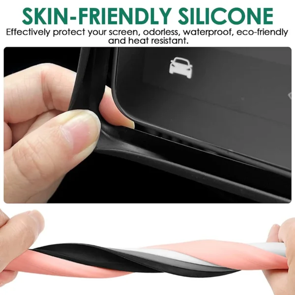 For Tesla Model 3 Y Highland Screen Protector Silicone Frame Display Edge Body Cover Central Control Accessories 2025 2024 2023 - Image 5