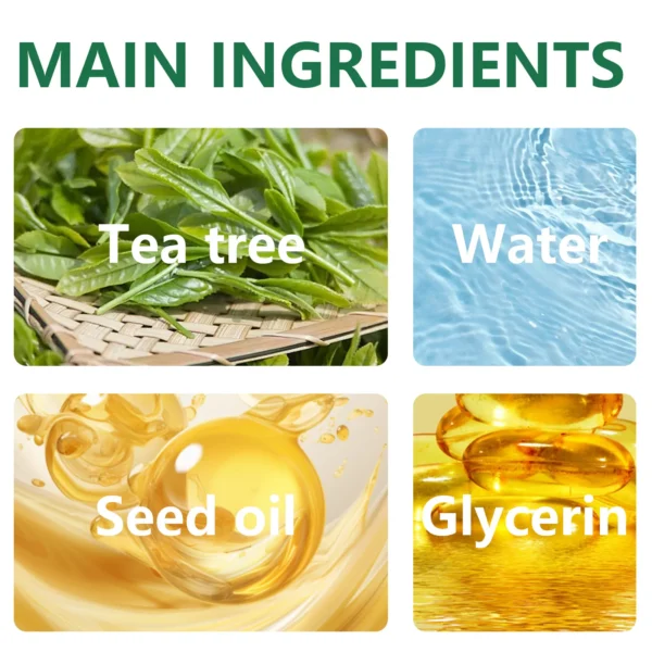 Tea tree essential oil for skin care, massage, shower, diffuser relaxing essential oil for face, body, nails, hair, eyelashes - Image 3