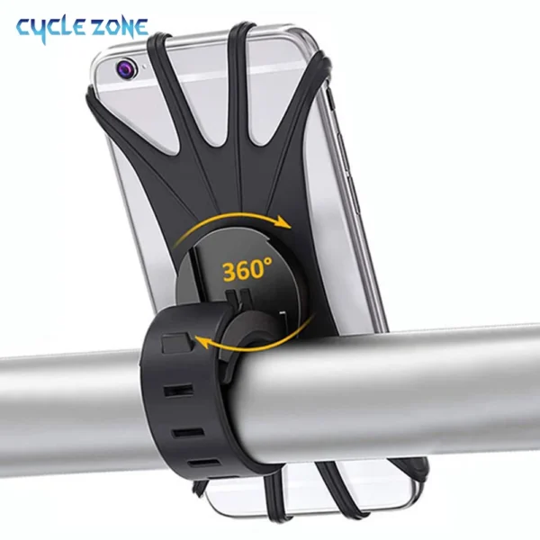 360 Rotatable Bicycle Phone Holder Silicone Motorcycle Stand Bracket GPS Support Universal Bicycle Mobile for 4.0-6.0 Inch Phone - Image 5