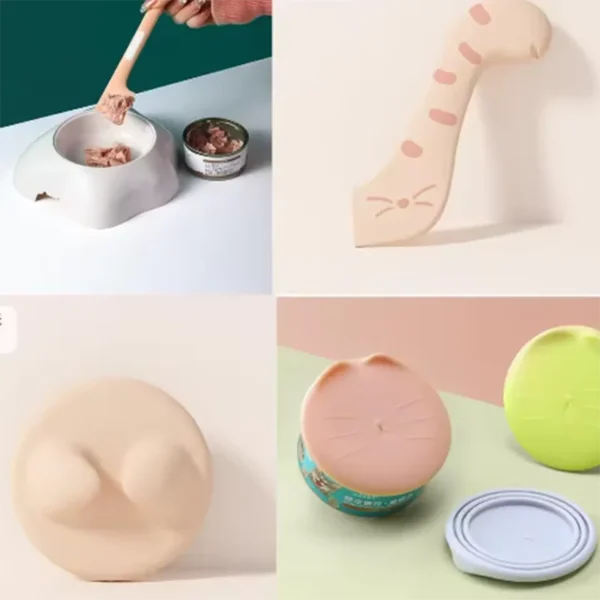 New cet canned sealed lid for cats canned cat food spoon fashionable and comfortable pet dog canned seal fresh-keeping lid spoon - Image 4