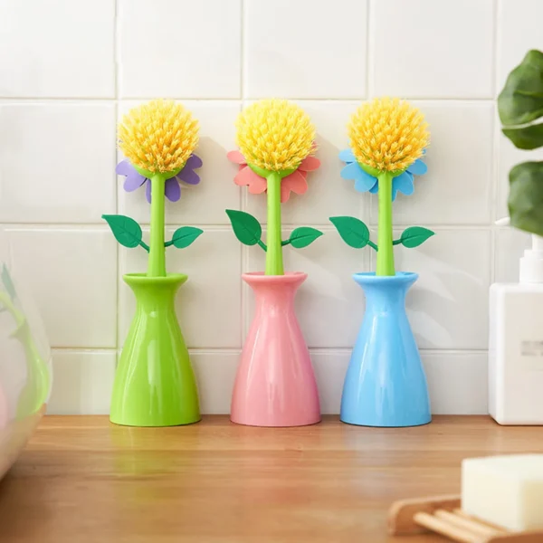 1 set - Kitchen brush, oil free, long handle pot brush, pot wash, bowl brush, creative cleaner - Image 6