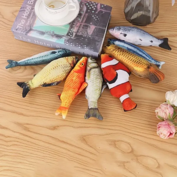 New simulation Fish Cat Toys Soft Plush Catnip Toy Interactive Cat Toys Gifts Funny 3D Fish Shape Doll Pet Supplies - Image 2