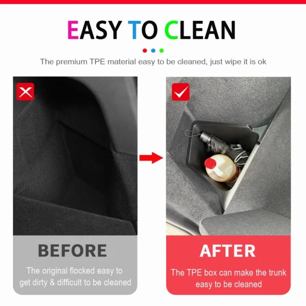 For Tesla Model Y Juniper 2025 2026 Car Trunk Side Storage Box Cover plate organizer Car trunk side storage box refit Accessorys - Image 4