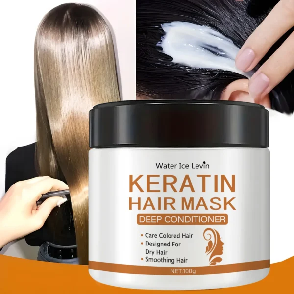 Keratin Hair Mask - Deep Conditioning Treatment for Dry, Damaged Hair - Restores Shine, Strength, and Elasticity - Image 7