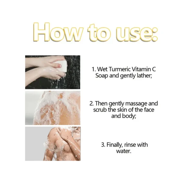 Ginger soap for cleansing, anti-acne, whitening and brightening the face, removing acne and fading dark spots, turmeric soap - Image 6