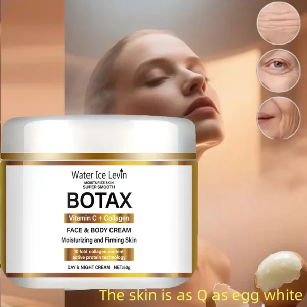 Niacinamide Collagen Cream, Firming Facial Moisturizing Cream, Day and Night Use, Containing Vitamin C, Moisturizing and Nourishing Sensitive Skin - Image 3