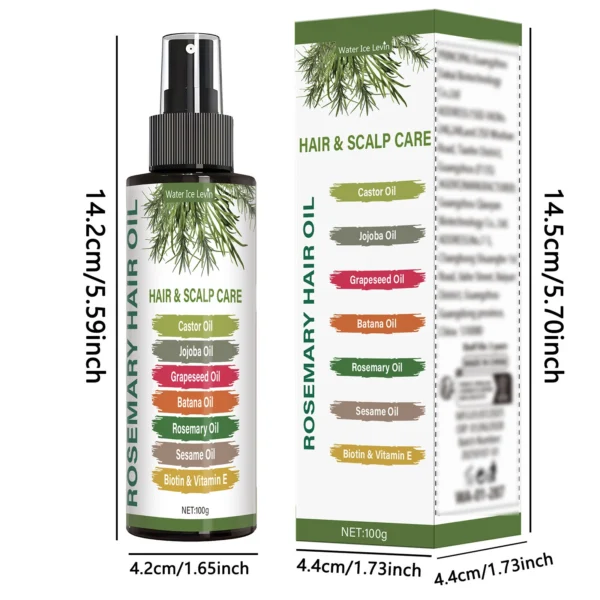 Rosemary Hairspray Uses Rosemary Oil, Mint Oil and Horsetail Grass Leaf Extracts to Moisturize Hair Roots Brings the Fragrance of the Hair, Make Your Hair Looks Shiny and Beautiful - Image 2