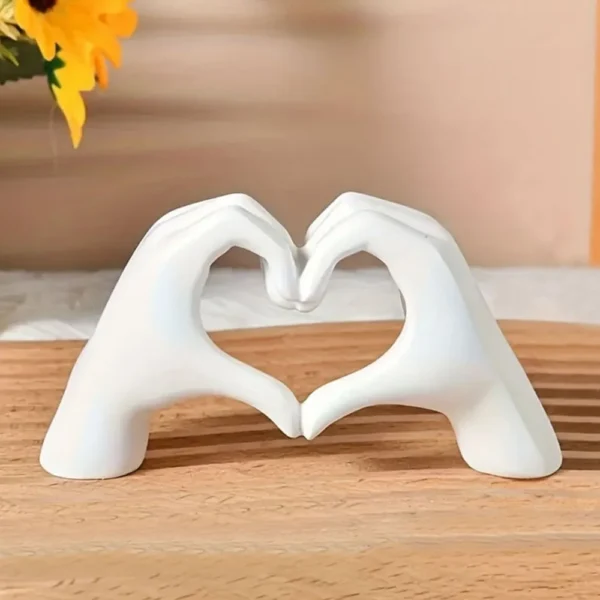 Resin Love Gesture Sculpture Desktop Decoration Sculpture Doll Nordic Light Luxury Crafts Office Home Decoration - Image 2