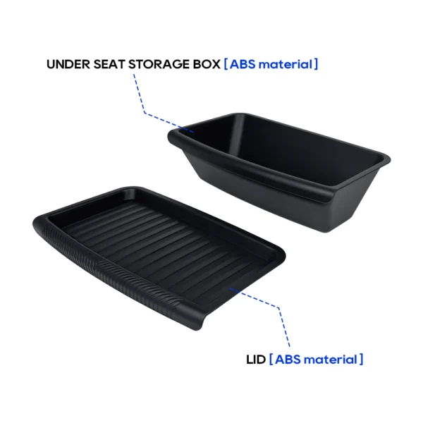 For Tesla New Model Y 2025 Launch Juniper Under Seat Storage Box Drawder With Lids ABS Material Interior Accessories - Image 2