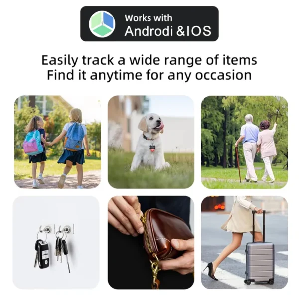 Smart Bluetooth GPS Tracker Tag with Anti-Lost Reminder Android IOS App Compatible Car Key Pet Finder Rated Locator - Image 4