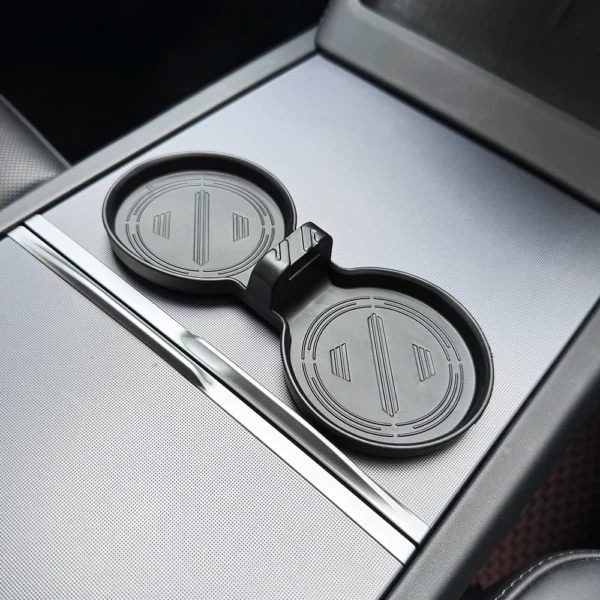 For Tesla Model Y Juniper 2025 Launch Model 3 highland 2024 Water Cup Mat Coasters Slots Non-Slip Waterproof Drink Pad Silicone - Image 4