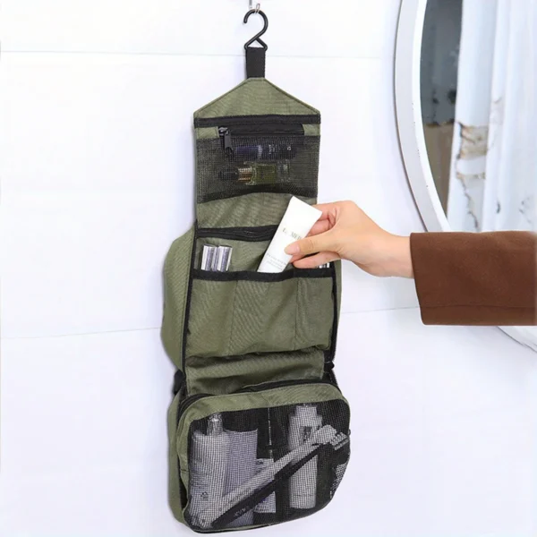 Hanging Men's Toiletry Bag Large Waterproof Cosmetic Bags Travel Organizer Lady Toiletries Makeup Toilet Foldable Bathroom Kit - Image 3