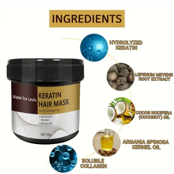 Magical Keratin Hair Mask For Maltreated Hair 9Seconds Repairing Damaged Frizzy Hairs Smoothing Nourish Straightening Hair Care - Image 2