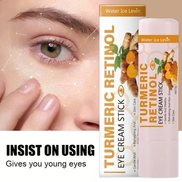 Turmeric eye cream stick nourishes the skin, improves fine lines, relieves eye bags and dark circles, and brightens the eye skin - Image 5