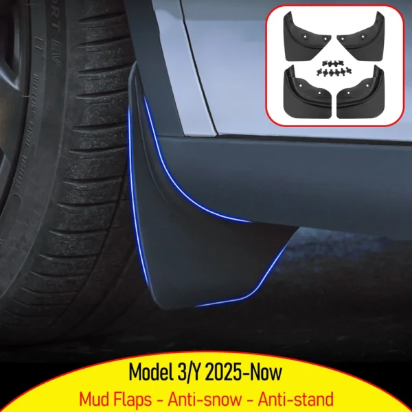 TESMAYX For Tesla Model Y Juniper Model 3 2025 2026 Mud Flaps Splash Guards Vehicle Protection Mudflaps Protector Accessories - Image 1
