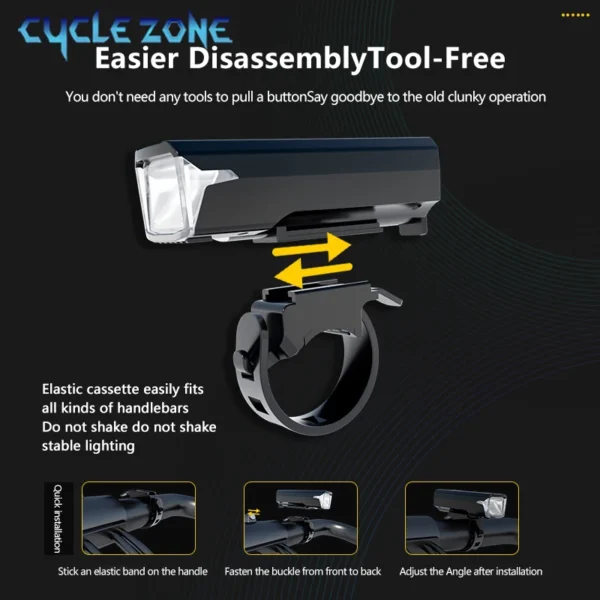 Smart Sensor Bicycle Front Light Type-C Charging LED Bike Head Lamp MTB Bike Flashlight Bicycle Headlight Cycling Accessories - Image 5