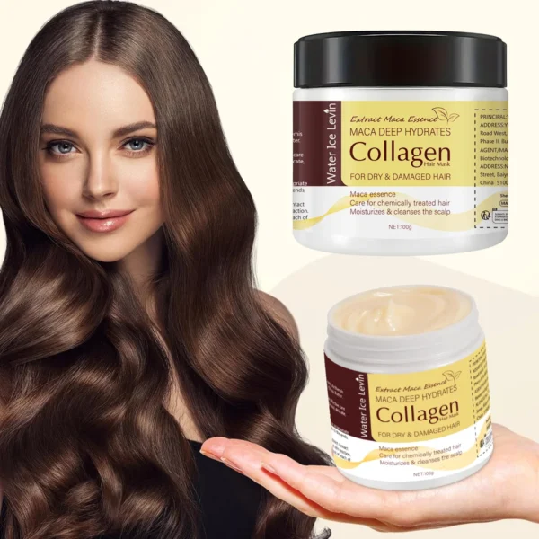 Magic Hair Mask Contains Collagen, Keratin - Coconut Oil Deep Hair Care - Powerful Moisturizing and Hydrating - Repair Small, Sparse, Fragrile, Dry and Damaged Hair - Image 2