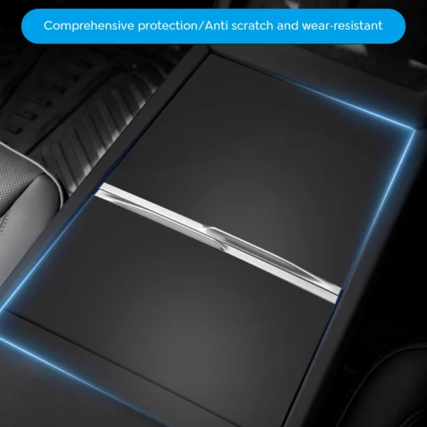 For Tesla Model Y Juniper Launch 2025 Model 3 Highland 2024 Center Console Panel Sticker Suede Film Carbon Wooden Central Cover - Image 4