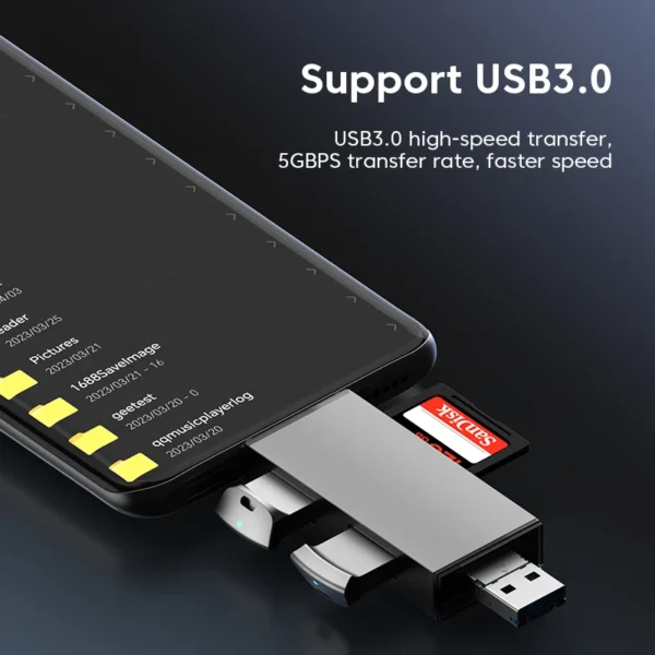 7 In 1 Multifunction Usb 3.0 Card Reader Micro TF SD Card Memory Reader USB Flash Drive Type C Card Adapter OTG - Image 4