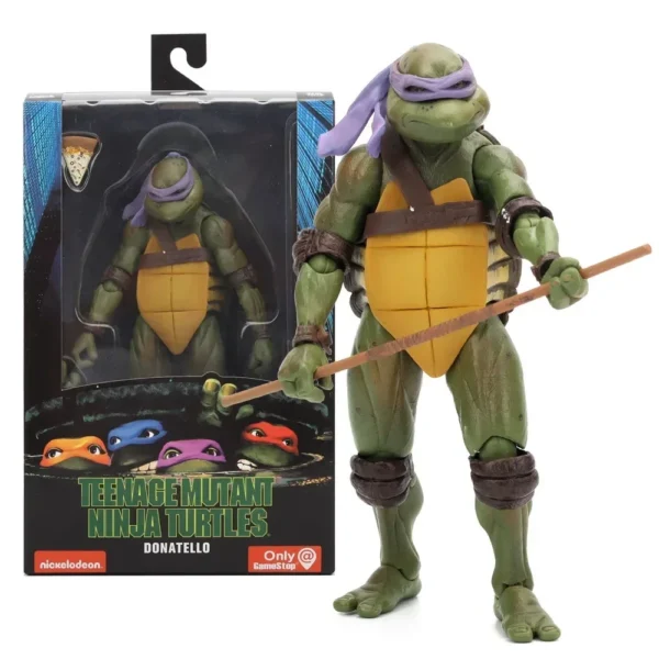 Ninja Turtle Anime Action Figure Neca 1990 Film Version Edição limitada, Estátua de PVC Presentes de Aniversário do Menino - Image 5