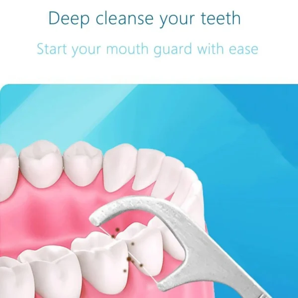 1set-Stainless Steel Toothpick Set Tooth Flossing Reusable Toothpicks Portable Toothpick Floss Teeth Cleaner Oral Cleaning - Image 4