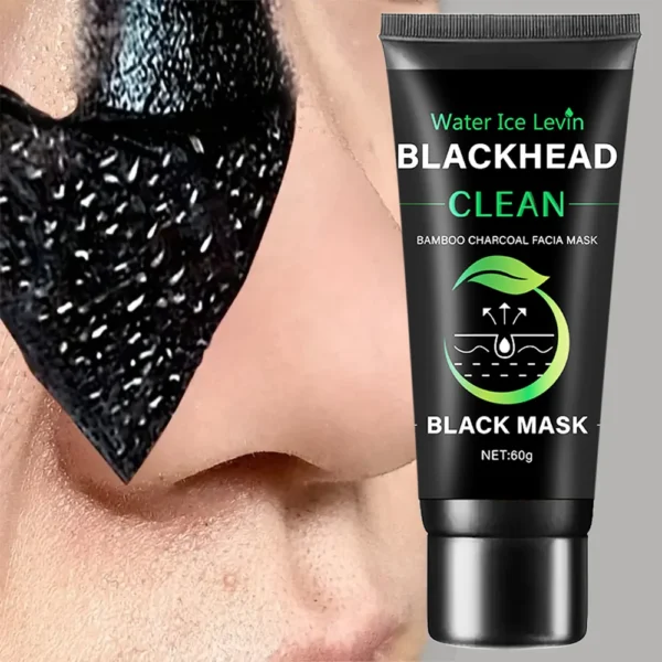 Bamboo Charcoal Fiber Mask Blackhead Removal Deep Mask Deep Cleansing Cleansing Exfoliating Mask Treatment Black Mask - Image 1