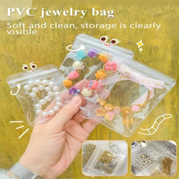 50/100/200pcs-Clear Earring Bags Waterproof Bags Thickened Reusable Storage Pouch for Jewelry Rings Necklace Bracelet - Image 7
