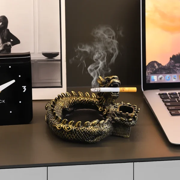 Creative Panlong Ashtray Series Decoration Living Room Office Desktop Decoration Retro Home Multi-Functional Gift for Boyfriend - Image 6