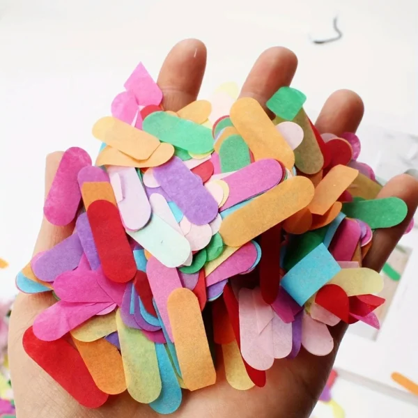 1 piece - Colorful confetti wedding party, birthday, graduation anniversary, party decoration supplies polychrome - Image 2