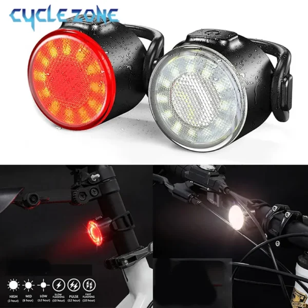Rechargeable Bike Light Mini Night Safety Warning Taillight Front Rear Bicycle Lamp LED Highlight Riding Taillight Bicycle Light - Image 7