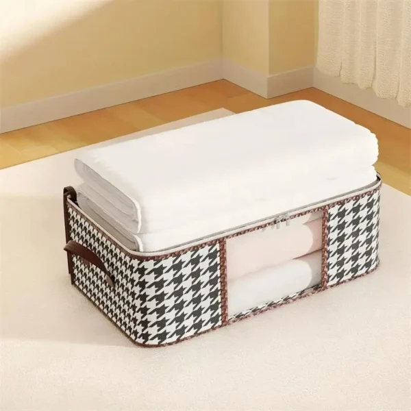 Large Clear Foldable Storage Box with Handles And Zipper - Dustproof Clothes Organizer for Home - Image 4