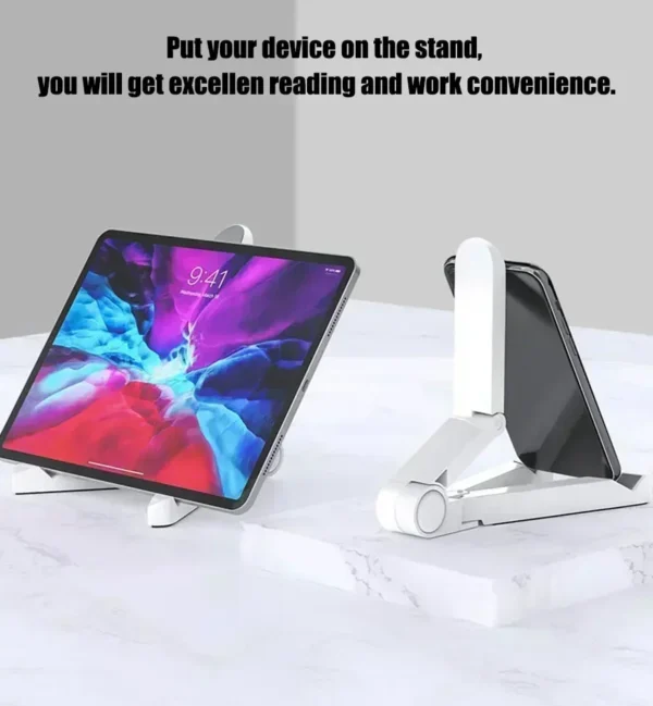 Multifunctional Foldable Tablet Stand Holder Universal for iPad Air/Pro Samsung Xiaomi Huawei Tablets & Phones Adjustable Angle - Image 4