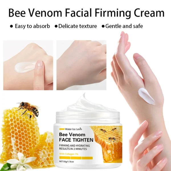 Bee Vemon Instant Facial Lifting Cream - Firms and Firms Skin, Smoothes Fine Lines and Wrinkles | All Skin Types - Image 5