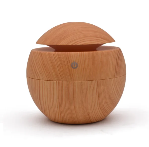 Portable Mini Wood-Grain Spherical Desktop Air Humidifier Purifier Aromatherapy Machine for Home Large Capacity - Image 3