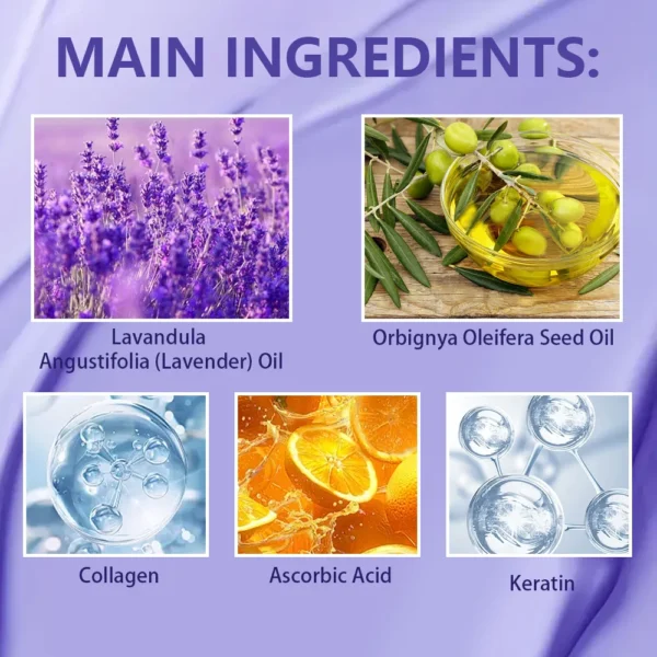 Purple Repair Hair Mask Keratin Deep Nourishing Dry Frizzy Damaged Treatment Collagen Magical 5 Second Soft Shiny Care - Image 3