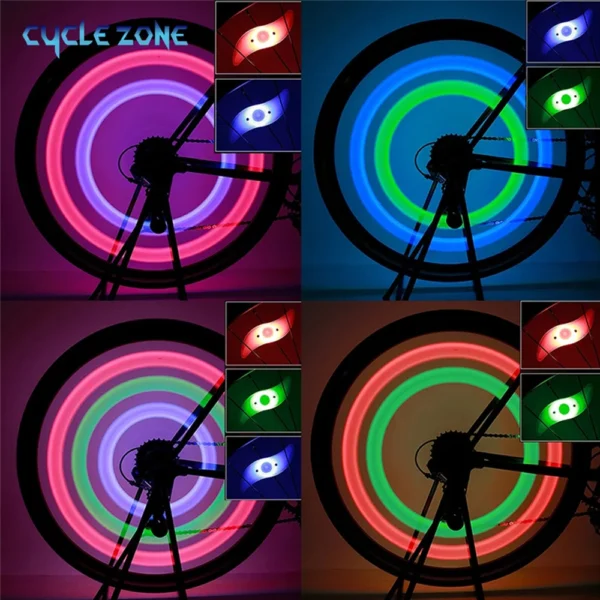 Bike Wheel Spoke Light Tire Lights 3 Mode LED Tyre Tire Flash Lamp Bike Safety Warning Easy to Install MTB Bicycle Accessories - Image 2