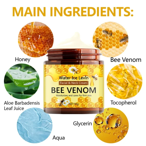 Bee Venom Cream Face Whitening Cream Remove Dark Spots Fade Freckle Melanin Anti Wrinkle Aging Moisturizing Brighten Skin - Image 2