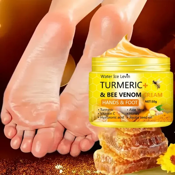 Turmeric Bee Venom Anti-Drying Crack Foot Cream Hand Cracked Repair Skin Removal Care Cream Dead Feet Hand Skin - Image 1