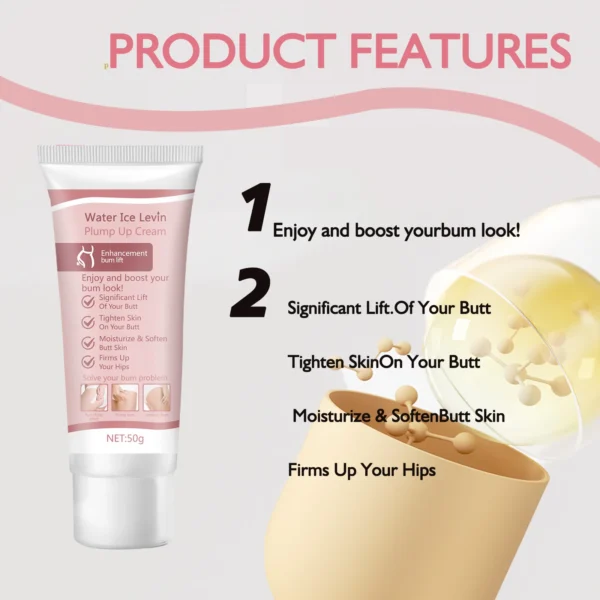 1pcs butt massage cream, containing hyaluronic acid, prevent sagging, shape hips, plump and sexy, and tighten the body - Image 3