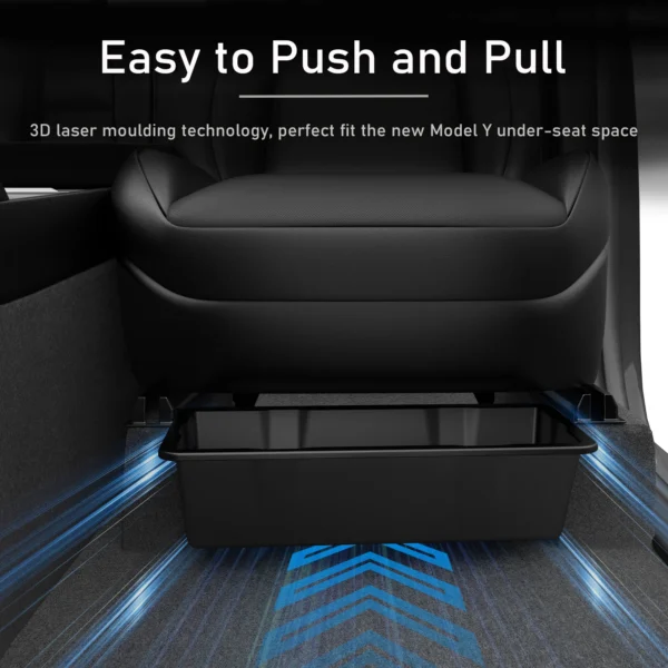 TPE Under Seat Storage Box For Tesla Model Y Juniper 2025 Center Console Organizer Bin Front Backseat Bag Trash Tray Accessories - Image 5