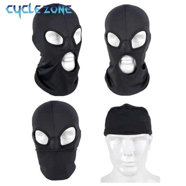 3 Hole Full Face Mask Unisex Elastic Breathable Mask Cap Quick Dry Balaclava MTB Cycling Head Scarf Outdoor Sports Face Cover - Image 2