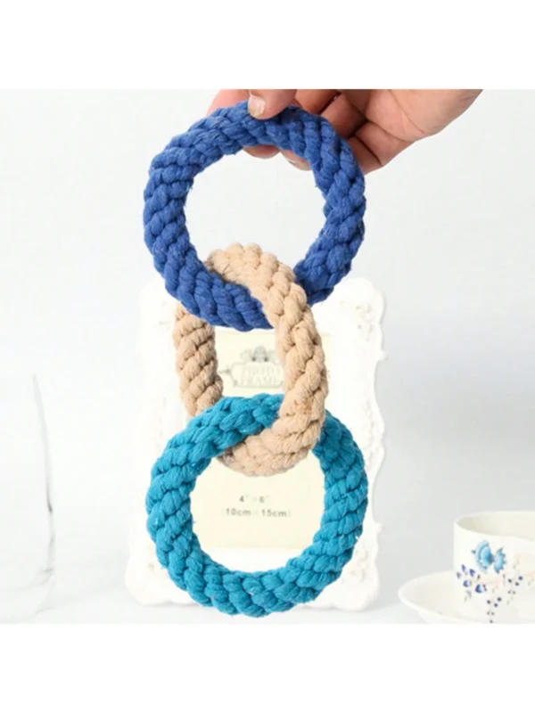 1pc Large Tough Chew Toys for Aggressive Chewers Large Breed,Heavy Duty Dental Rope Toys Kit for Medium Dogs,Cotton Puppy - Image 1